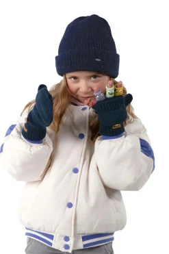 Wintersport muts junior blauw